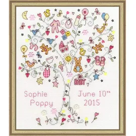 Bothy Threads Kreuzstich-Set Liebe Baby, 22x28cm, XKA7, Zählmuster