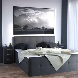 Vicco Nachttisch Schwarz Hochglanz, Schwarz,