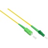 OS2 LWL Kabel - Simplex - Stecker LC SC (APC) - Singlemode 9/125 - Lichtwellen-Leiter, Glasfaser-Kabel, Patchkabel für FTTH/FTTB/FTTx/FritzBox/Router - 3 m
