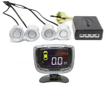 Einparkhilfe mit 3-Zoll-LED-Display - silberne Sensoren