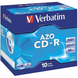 Verbatim CD-Rohlinge 700MB/80min im Jewel Case VE=10x10 Stück
