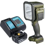 Makita Arbeitsleuchte, DML 812 SF1 Akku Handstrahler 18 V 1250 lm LED Olive Grün Outdoor Adventure Sonderedition + (1250 lm)