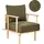 Beliani Sessel ASKER Bouclé 70 x 87 x 74 cm Dunkelgrün mit Kissen
