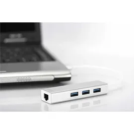 Digitus DA-70250-1 USB 3.0 3-Port Hub & Gigabit LAN-Adapter