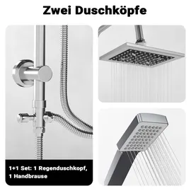Wiltec Duscharmatur Duschsystem Silber 27271000