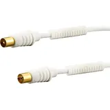 E+P Elektrik Antennenkabel 1,5 m Gold/Weiß