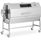 Royal Catering Spanferkelgrill - mit Motor - 40 kg - Länge Grillspieß: 138 cm - Edelstahl - Windschutz -