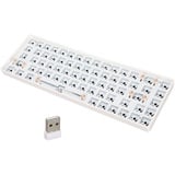 Zunate Mechanisches Tastatur-DIY-Kit, Hot-Swap-fähiges Tastatur-Kit mit 68 Tasten, Wireless 2.4G und Bluetooth 5.0 Mechanische Tastatur mit 65% Layout, Unterstützung für(Weiß)