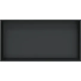 vidaXL Duschnische Mattschwarz 62x32x9 cm Edelstahl
