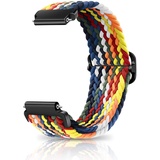 CeiBand Geflochtenes Solo Loop Elastische Armband, 18mm 19mm 20mm 22mm Schnell Verstellbares Herren Damen Weiches Aatmungsaktive Sportbänder Uhrenarmbänder Ersatzarmband - Bunt