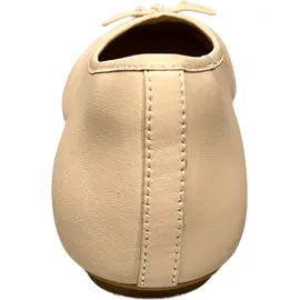 FitFlop Delicato Bow Soft Metallic-Leder Ballerinas, beige, 6 UK Narrow