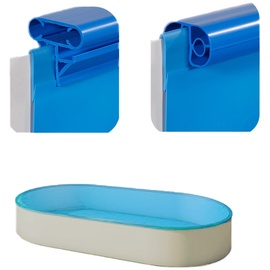 Evolution Poolfolie Oval 0,8 mm, Einhängebiese 630 x 360 x 120 cm