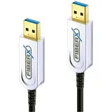 FIBERX Serie - USB 3.1 Glasfaser Kabel - USB-A USB-A - 12m