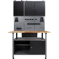 Ondis24 Lochwand Metall 120 cm grau/schwarz