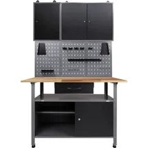 Ondis24 Lochwand Metall 120 cm grau/schwarz