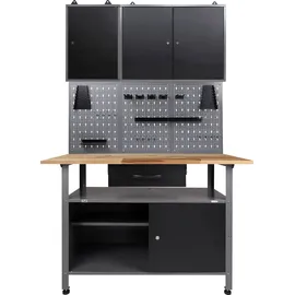 Ondis24 Lochwand Metall 120 cm grau/schwarz