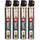 Level + Gaskartusche 4 Stk. Ganzjahresgas 165mm, 80ml, Ø32, rot Ring, Ersatzgas für Nagler, Fuel Cell RM165