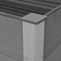 vidaXL Garten-Hochbeet WPC 100x100x91 cm Grau