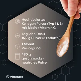 Vitamaze Kollagen Pulver + Biotin + Vitamin C
