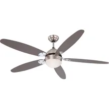 GLOBO Azura 132 cm Deckenventilator nickel/verchromt mit Licht