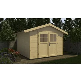 Weka Gartenhaus 122 3,00 x 2,35 m natur inkl. Fußboden
