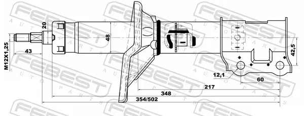FEBEST Stoßdämpfer 12666492fl Vorderachse links für HYUNDAI