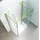 Glaszentrum Hagen Ares U-Duschkabine mit Drehtür rechts 75 x 80 cm gold/ESG