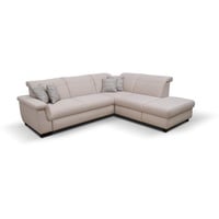DOMO Collection Sully Sofa / Ecksofa mit Rückenfunktion, Couch mit weichen Armlehnen und Federkern / Maße: 273/228 cm (Breite/Tiefe) / Farbe: beige (weiß), 273x228x81 cm