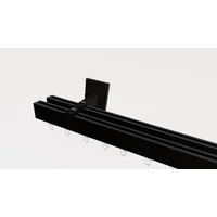 INDEKO Gardinenstange INDEKO "Bern", schwarz, L:450cm, Aluminium, Gardinenstangen, Innenlauf Komplett-Set inkl. Gleitern und Montagematerial