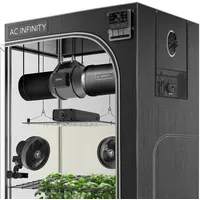 AC Infinity Advance Grow Zelt-System 120 x 120 x 200 cm – 4-Pflanzen-Growset mit WLAN-Steuerung, automatisierter Belüftung und Vollspektrum Samsung LM301H LED Grow Light, 2000D Mylar-Zelt
