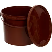 Benbow Eimer mit Deckel 10l Braun - lebensmittelecht, stabil,