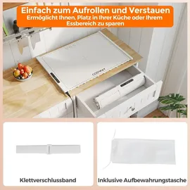 Goplus Warmhalteplatte elektrisch, für Lebensmittel, Speisewärmer Silikon mit automatischer Abschaltung, Heizmatte, Heizplatte - Weiß
