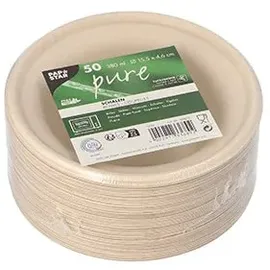 Papstar Schalen Zuckerrohr 380 ml Ø 15,5 cm 500 St. Natur
