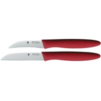 WMF Messerset 2-teilig, mit Schälmesser, Gemüsemesser, Spezialklingenstahl, Griffe aus Kunststoff, rot
