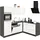 kochstation Winkelküche L-Form KS-Brindisi 230 x 170 cm weiß hochglanz