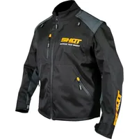 Shot Contact Assault Motocross Jacke, schwarz-orange, Größe XL für