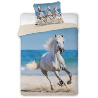 Faro Pferde Horse Kinder Bettwäsche 140x200 cm, Baumwolle, Mehrfarben, 200 x 140 cm