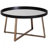 FineBuy Couchtisch Rund Gold 78 x 78 x 42,5 cm