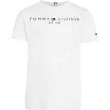 Tommy Hilfiger Essential Tee Rundhalsausschnitt, Weiß (White), 7 Jahre