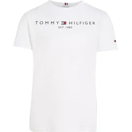 Tommy Hilfiger Essential Tee Rundhalsausschnitt, Weiß (White), 7 Jahre