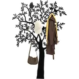 Homcom Garderobenhaken 120 x 5 x 175 cm Schwarz