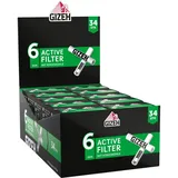 Gizeh Active Tips - Aktivkohlefilter mit Keramikkappen - 10 x 34 Filter