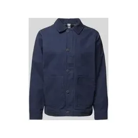 s.Oliver Regular Fit Hemdjacke mit Cordkragen, Dunkelblau, L