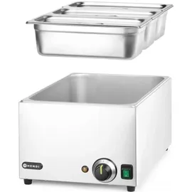 HENDI Set: Bain-Marie Ranger + 3x GN 1/3 Behälter mit Deckel, GN 1/1, 230V/1000W, 590x332x(H)242mm,