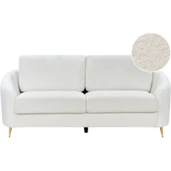 3-Sitzer Sofa Bouclé weiß / gold TROSA