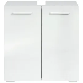 Badplaats Waschbeckenunterschrank, Jupiter 2 Türen Weiß - 60 x 30 cm Badezimmer, Badezimmerschränke, Bad Unterschränke
