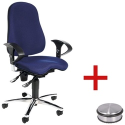Topstar Bürostuhl »Sitness 10« (mit Armlehnen) inkl. GRATIS Türstopper »Disc« blau