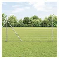 vidaXL Wildzaun 1000 x 140 cm Silber/Eisen