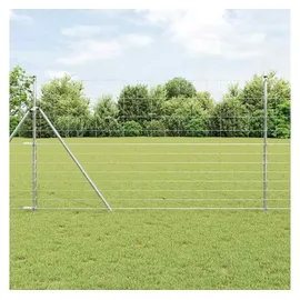 vidaXL Wildzaun 1000 x 140 cm Silber/Eisen