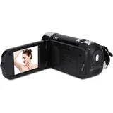 Qiilu Digitaler Camcorder, ABS, Full-HD-Rotation, 16-Fach Hochauflösender Digitaler Camcorder, Video-DV-Kamera, Digitale DV-Videokamera (Schwarz) dv Camcorder